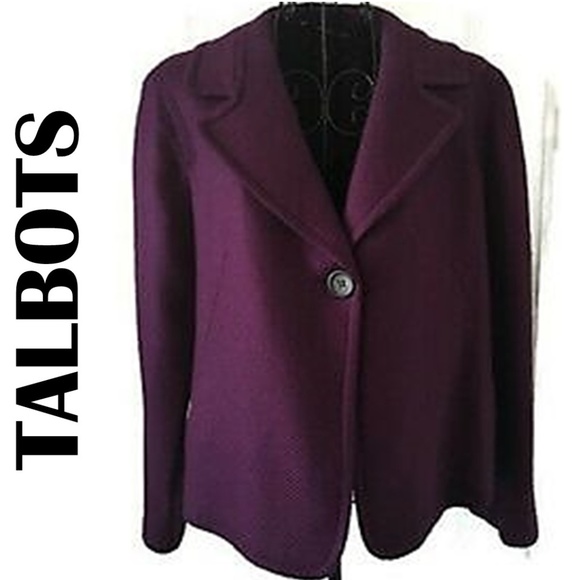 Talbots Jackets & Blazers - TALBOTS GRAPE WOOL BLAZER